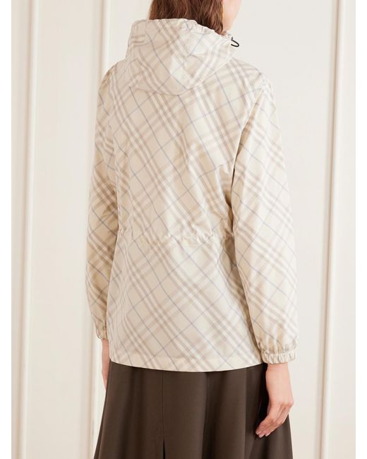 Burberry Natural Checked Shell Jacket