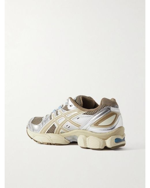 Asics White Gel-Nimbus 9 Sneakers Aus Mesh Mit Kunstlederbesätzen