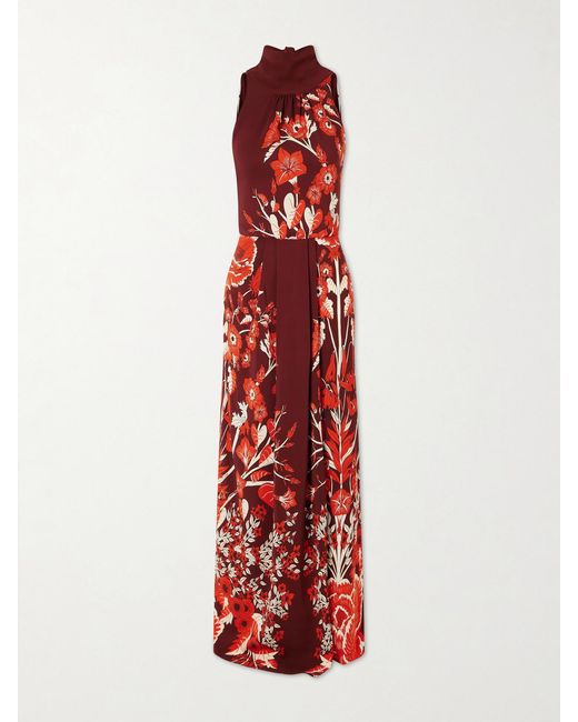 Johanna Ortiz Sacred Currents Printed Silk-Satin Maxi Dress