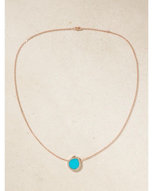 Repossi Blue Antifer 18-Karat Rose, And Diamond Necklace