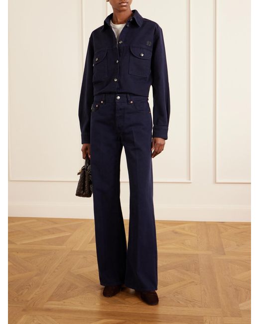 Blazé Milano Blue Clapotis Maline Mid-Rise Wide-Leg Jeans