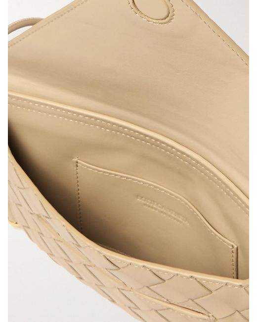 Bottega Veneta White Embellished Intrecciato Leather Shoulder Bag