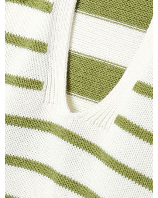 Proenza Schouler Metallic Murphy Striped Cotton And Cashmere-Blend Sweater
