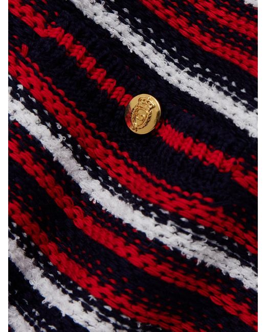 Gucci Red Gestreiftes Minikleid Aus Einer Baumwollmischung
