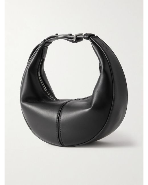 Proenza Schouler Black Slide Mini Paneled Leather Shoulder Bag