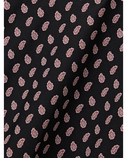 Doen Black Davina Midikleid Aus Twill Aus Einer Seidenmischung Mit Paisley-Muster