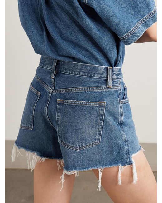 FRAME Blue The Hang Jeansshorts