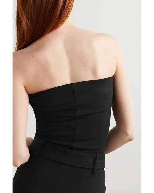 Leset Black Rio Trägerloses Bustier Aus Stretch-Ponte