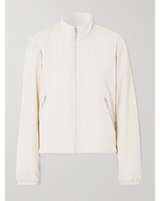 On Shoes White Zendaya Crinkled-Shell Jacket