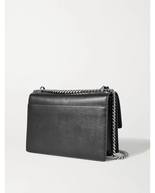 Saint Laurent Black Sunset Medium Leather Shoulder Bag