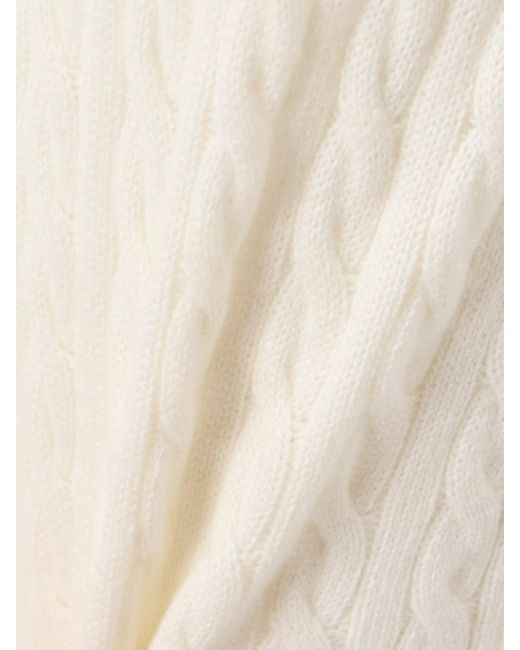 Brunello Cucinelli Natural Cable-Knit Cashmere Tapered Track Pants