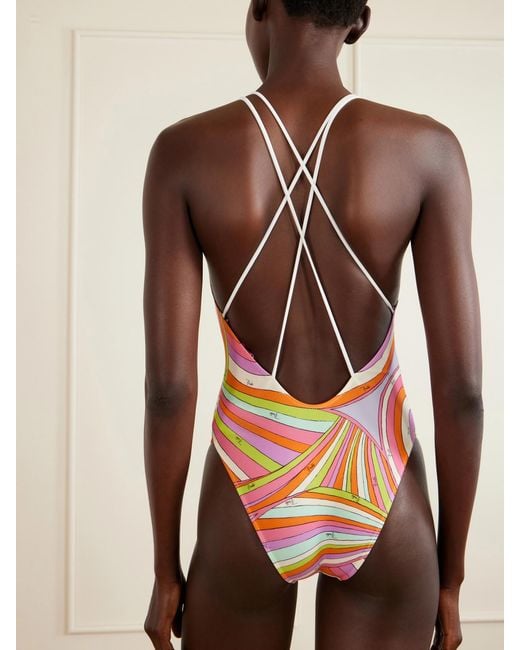 Emilio Pucci Pink Printed One-Piece