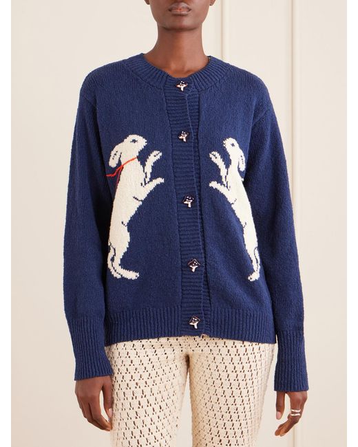 Alix Of Bohemia Blue Sammi Midnight Cotton Cardigan