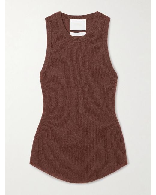 Citizens of Humanity Brown Akira Ribbed Wool And Cashmere-Blend Tank