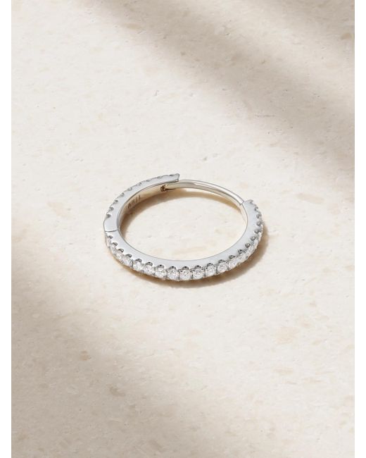 Boucle D'Oreille Unique En Or Blanc 18 Carats (750/1000) Et Diamants Eternity 11 Mm Maria Tash en coloris Natural