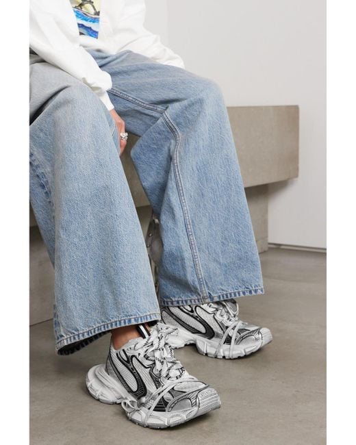 Balenciaga White 3Xl Mesh And Rubber Sneakers