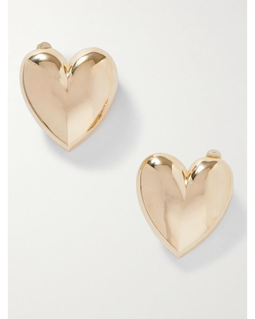 Jennifer Fisher Natural Puffy Heart-Plated Earrings
