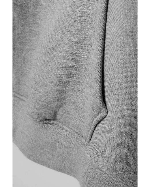 Les Tien Gray Cara Cropped Cotton-Jersey Hoodie