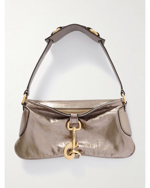 Chloé Natural Kerala 25 Metallic Leather Shoulder Bag