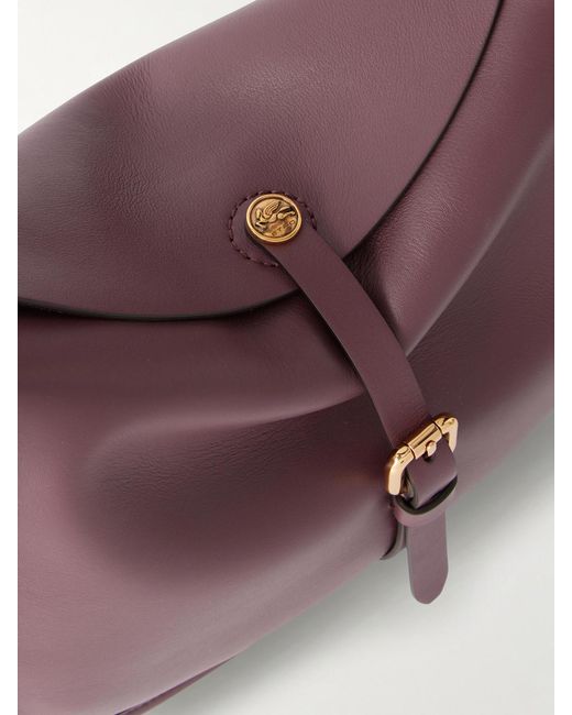 Etro Purple Pony Medium Leather Crossbody Bag