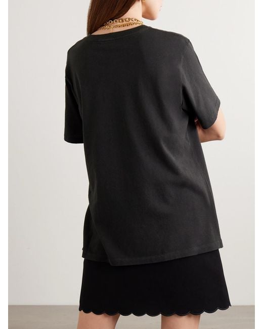 Chloé Black Printed Organic Cotton-Jersey T-Shirt