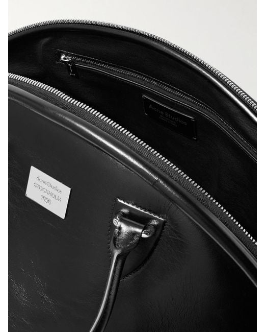 Sac Porté Épaule En Cuir Acne en coloris Black