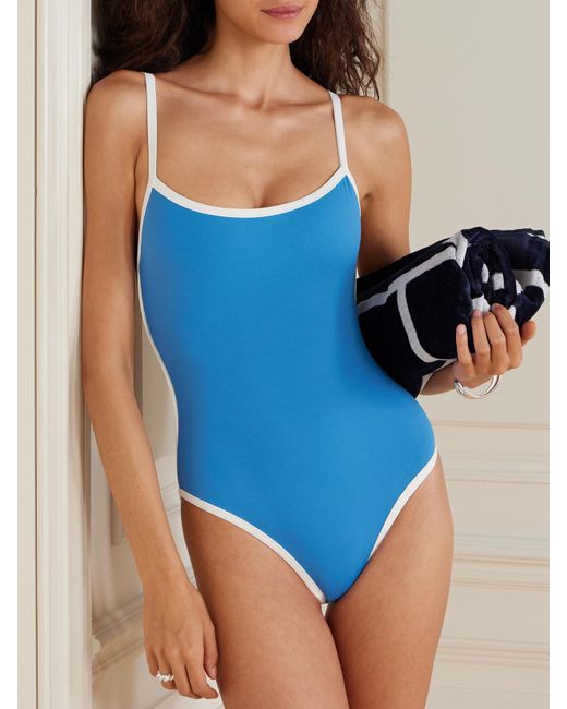 Marysia Swim Blue Ligne Zweifarbiger Badeanzug