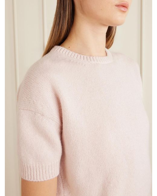 Khaite Pink Golden Cashmere Sweater