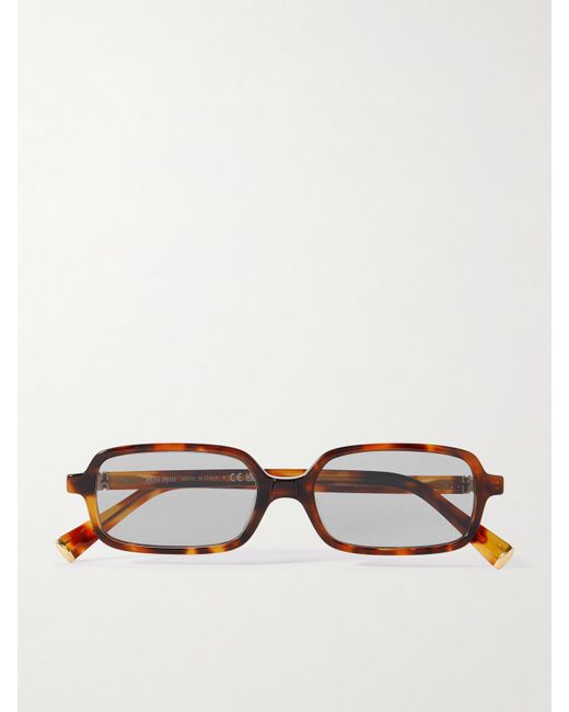 Miu Miu Multicolor Rectangular-Frame Acetate Sunglasses