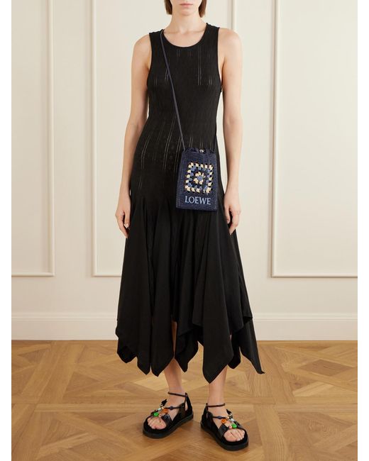 Loewe Black Paula's Ibiza Pebble Beads Fussbett Suede Sandals