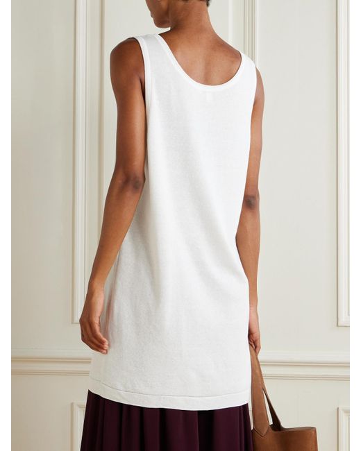Alaïa White Cotton-Blend Mini Dress