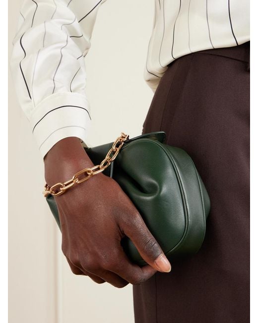 Gabriela Hearst Green Soft Demi Leather Clutch