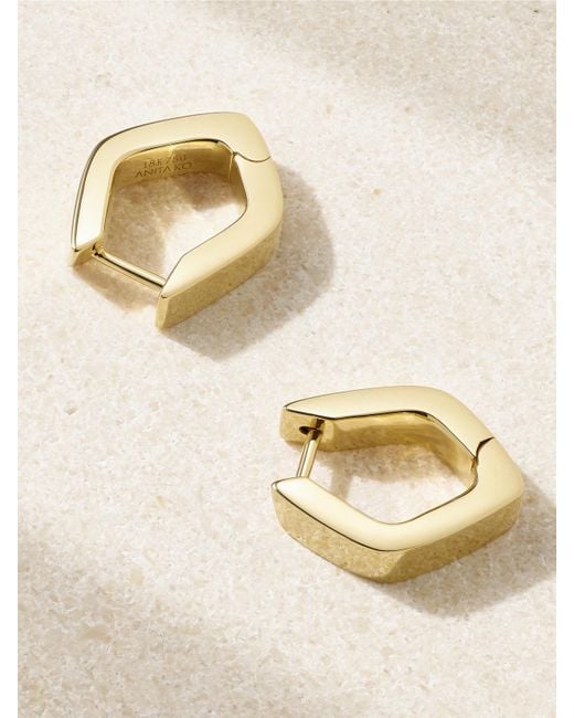 Anita Ko Natural Georgie 18-Karat Hoop Earrings