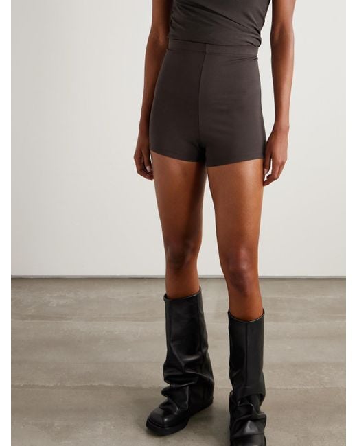Rick Owens Gray Dirt Bolan Stretch-Jersey Shorts