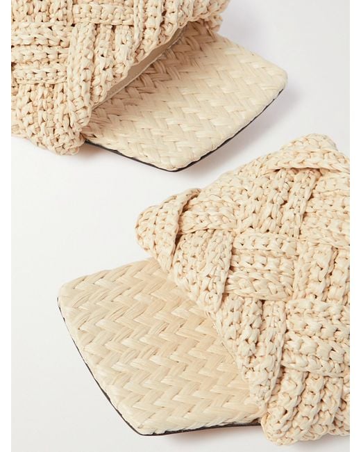 Bottega Veneta Natural Lido Leather Slides