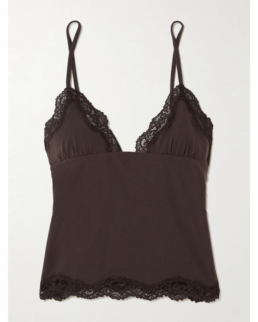 Skims Brown Fits Everybody Lace Triangle Cami