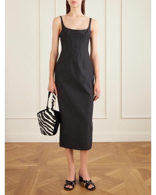 Khaite White Lotus Mini Zebra-Print Calf Hair And Suede Tote