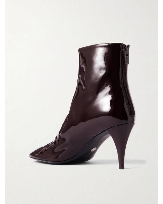 Proenza Schouler Black Glove Patent-Leather Ankle Boots