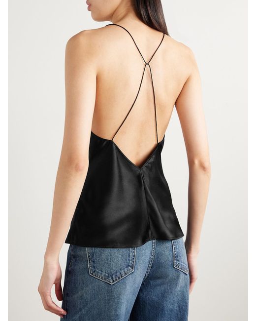 Nili Lotan Black Emile Silk-Charmeuse Camisole