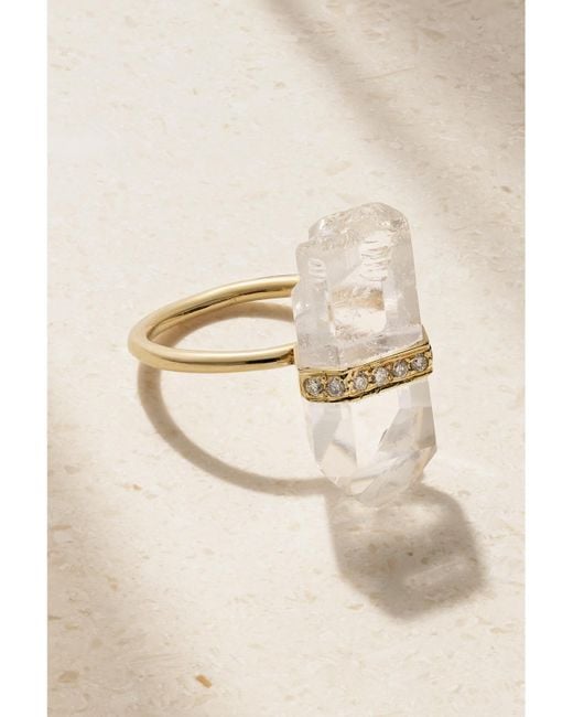 JIA JIA Natural Ring Aus 14 Karat Mit Quarz Und Diamanten