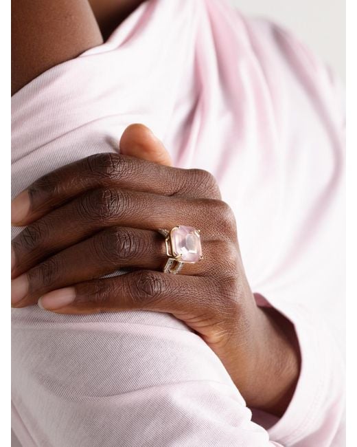 Mateo Natural Ring Aus 14 Karat Mit Topas Und Diamanten