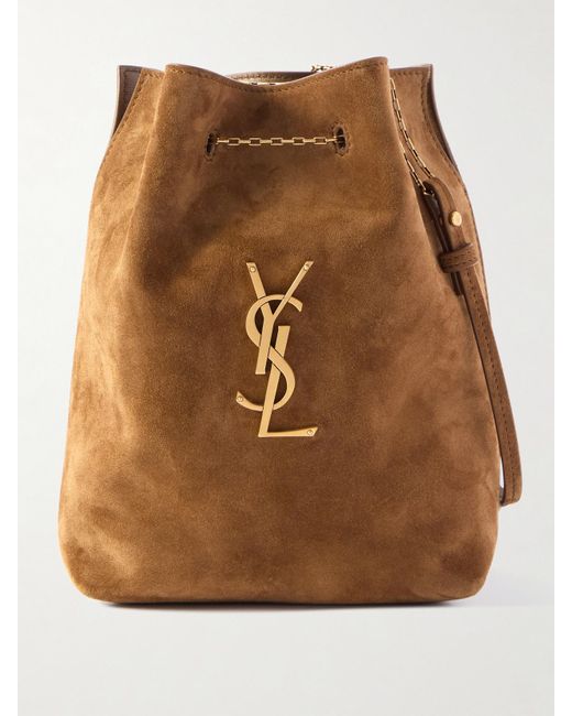 Saint Laurent Brown Sintra Sport Suede Shoulder Bag