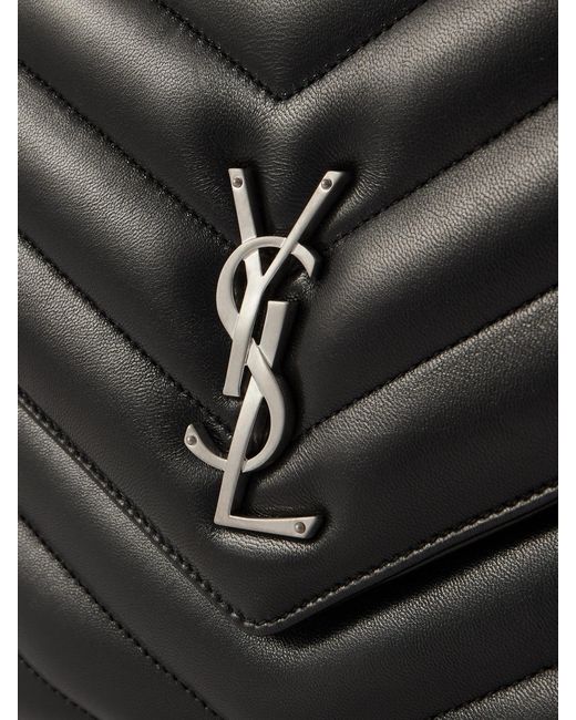 Saint Laurent Black Loulou Large Quilted Leather Shoulder Bag
