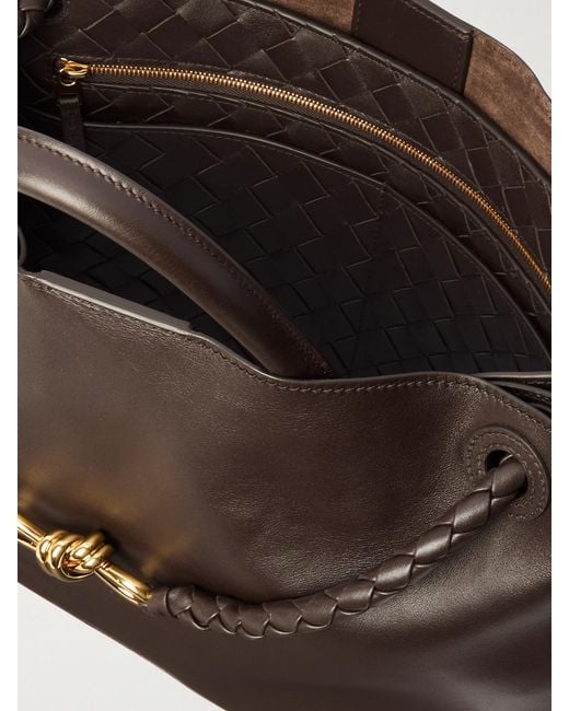 Bottega Veneta Gray Andiamo Medium Leather Tote