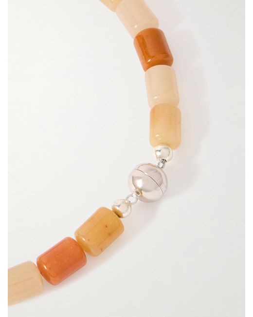 Julietta Yellow Mykonos Rhodinierte Kette Mit Emaille Und Jade