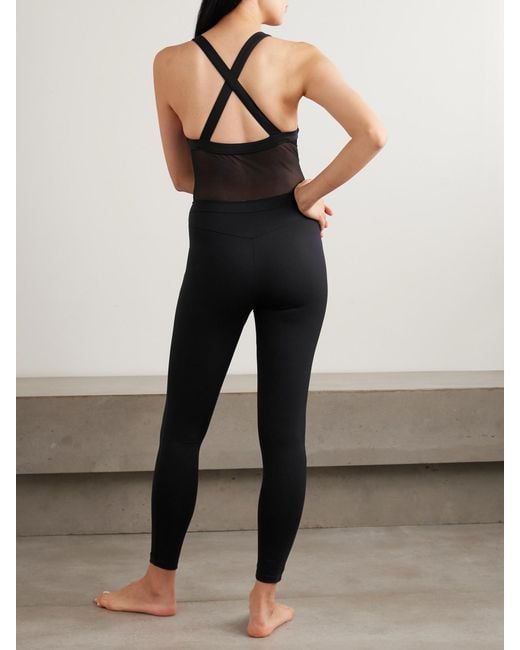 Eres Black Graham Tulle-Trimmed Stretch-Jersey Jumpsuit