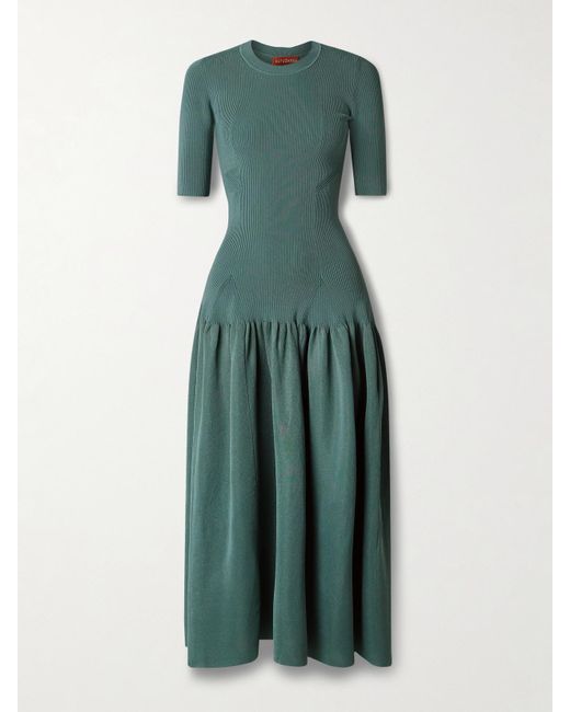 Altuzarra Green Maisie Maxikleid Aus Stretch-Strick