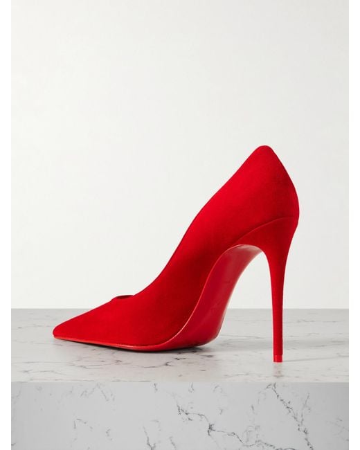 Escarpins À Bouts Pointus En Daim Kate Max 100 Christian Louboutin en coloris Red