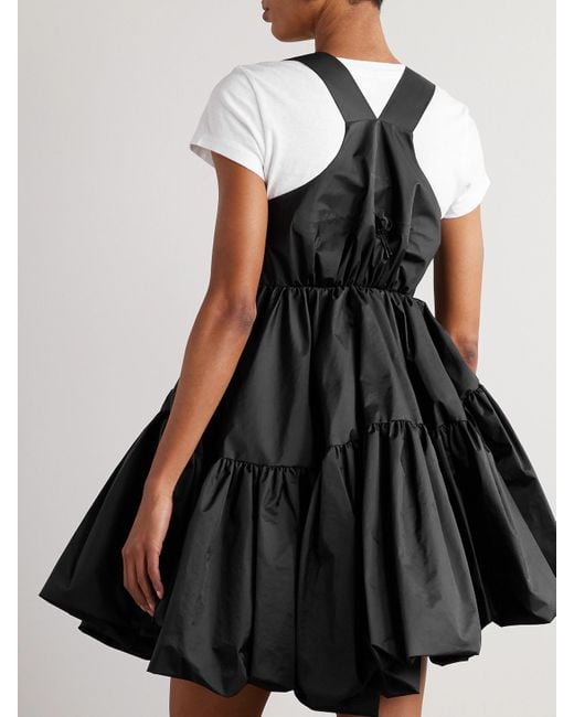 The North Face Black Cecilie Bahnsen Shara Asymmetrisches Minikleid Aus Shell