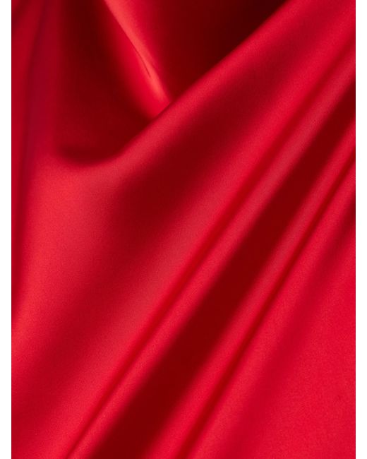 Norma Kamali Red Satin Gown
